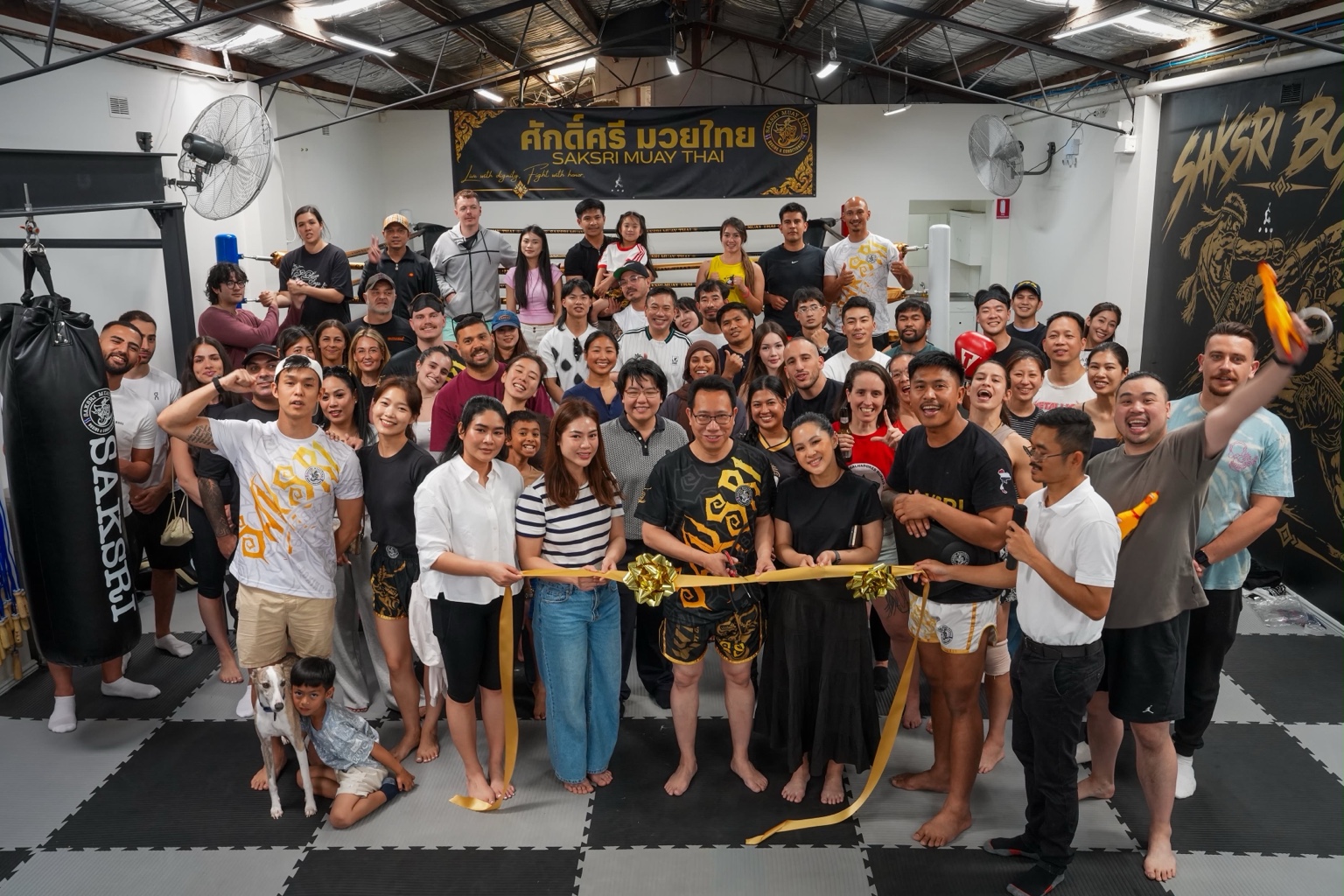 Saksri Muay Thai community at the official opening ceremony on 24 October 2026